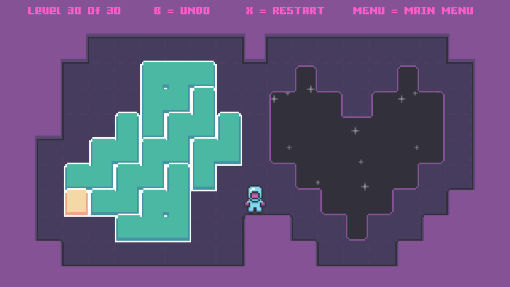 Space Filler levels showing spaceman with blocks to use to fill holes.