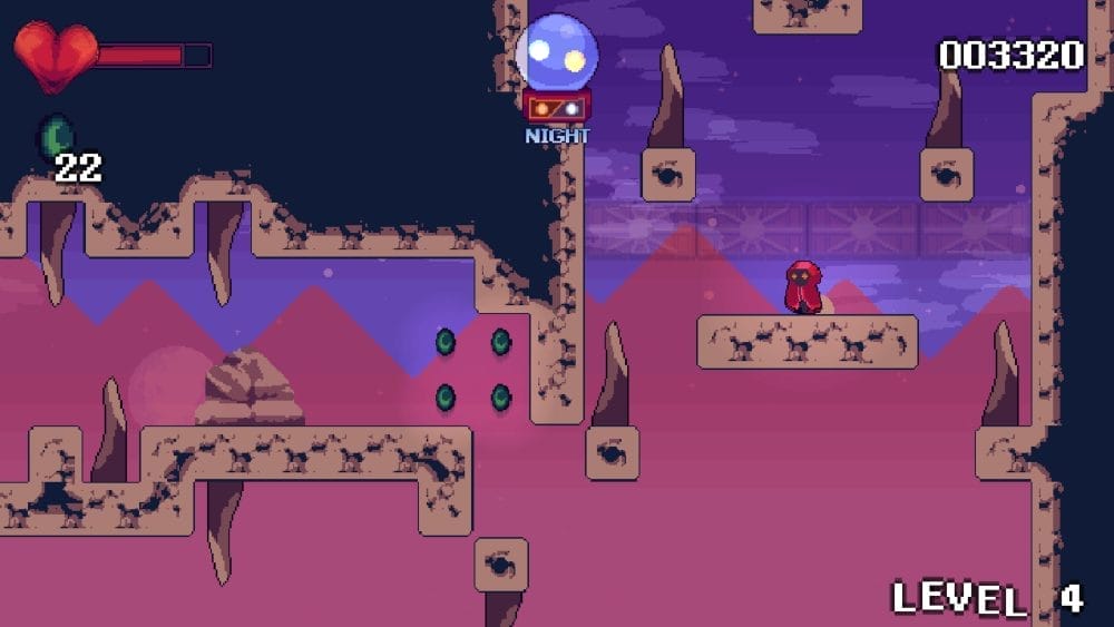 A wizard unlocks a barrier by switching the time to night in Crystal Ball of Firmament.